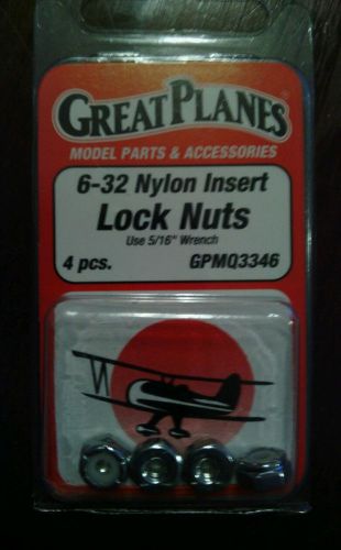 6-32 NYLON INSERT LOCK NUTS  - PACK OF 4 - GREAT PLANES GPMQ3346 lanier RC model