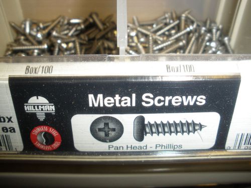 #6 stainless pan head phillips sheet metal screws (369) pcs. mixed 1/2&#034; - 1-1/2&#034; for sale