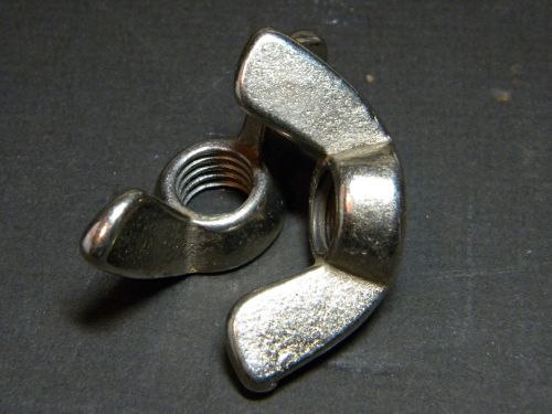 NEW 1/2&#034;-13 (UNC) Carbon Steel, Forged, Wing Nut, Nickel Plated. Lot of TWO