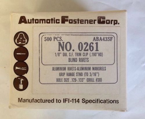 Automatic Fastener Corp. Blind Rivets No. 0261