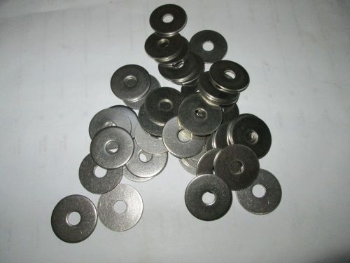 1/4&#034; x 1&#034; od stainless steel fender washers 100/box for sale