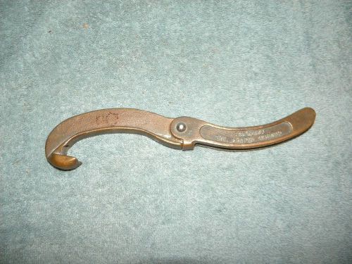 Vintage AKRON  BRASS  MFG Wooster  OH   Firefighter Folding spanner wrench