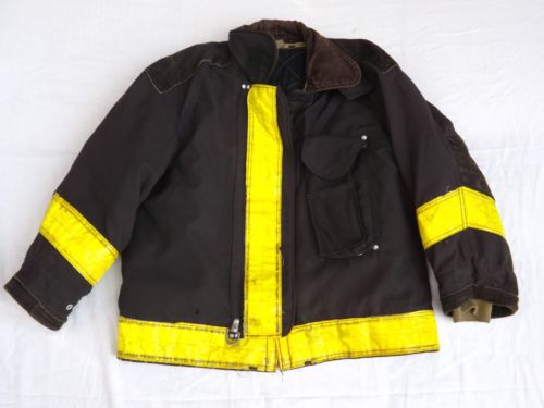 Janesville- black  firefighter coat -  size 46 x 28 for sale
