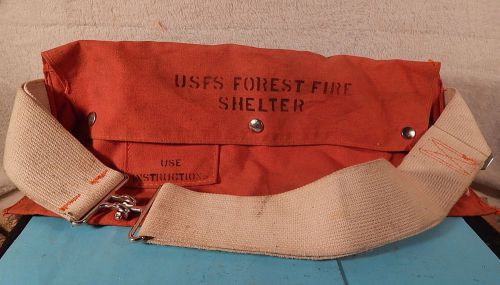 USFS Fire Shelter Case, With Attached Web Belt and Original Instructions