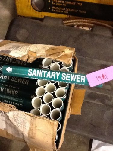 Box of SANITARY SEWER labels 3/4&#034;- 1 3/8&#034;