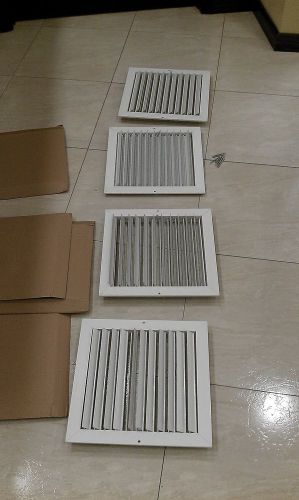 Air Conditioning Ceiling Registers, 1-Way. AC Grill. LOT of 4. 12&#034; x 12&#034;