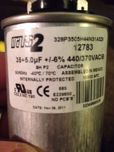 Mars 12783 dual run capacitor 35/5 mfd 440v round fits genteq z97f9848 97f9848 for sale