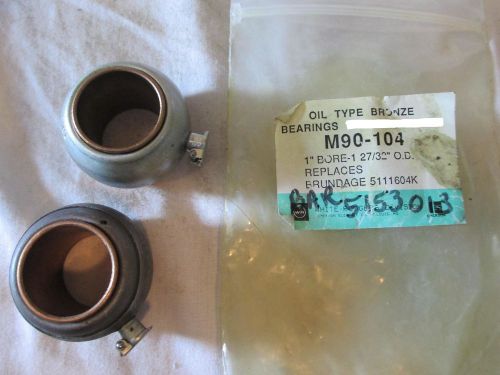 One pair 1&#034; oil type bronze bearings - white-rodgers #m90-104 - new for sale