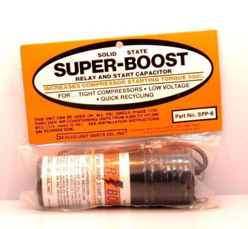 Spp6 super boost relay start capacitor 120-288v 1/2 thru 10 hp for sale