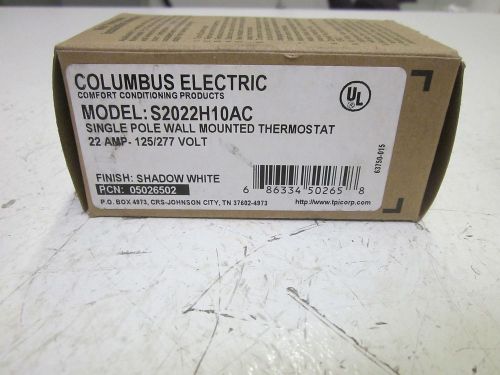 Columbus electric s2022h10ac wall mounted thermostat 22a 125/277v *new in a box* for sale