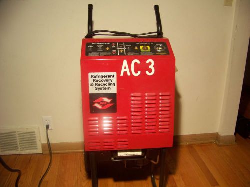 Vehicle air conditioning r12 recovery/recycle system, 1992 robinair/bear for sale