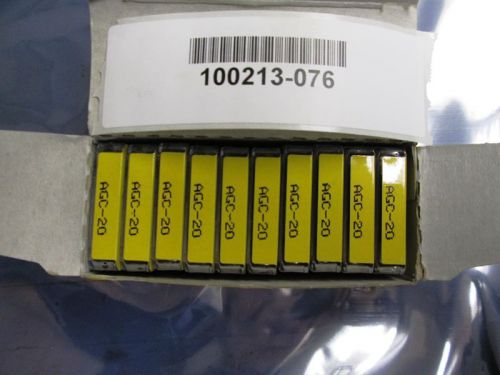 Box of 50 Bussman AGC-20 fuses New In Box 10 boxes of 5
