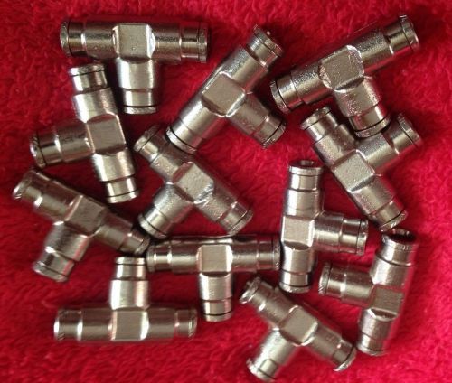 (Lot of 12) Norgren Pneufit Pneumatic Union Tee   12 060 0400   O/D Tube: 1/4