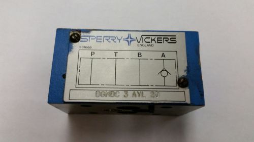 Sperry Vickers Hydraulic Check Valve DGMDC-3 AYL 20