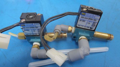Lot of 2 mac 35a-aaa-dfba-1ba solenoid valve 24vdc vacuum to 120 psi for sale