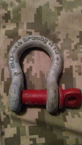 Crosby 3 1/4ton 5/8&#034; screw pin clevis shackle round lifting shackle used for sale