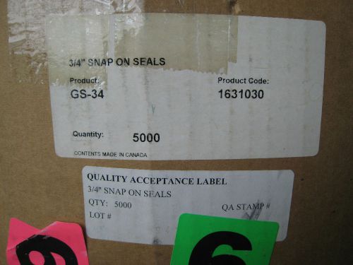 GS-34 3/4 in Snap Seals  Prod. Code 1631030 Box of 1,000 pieces