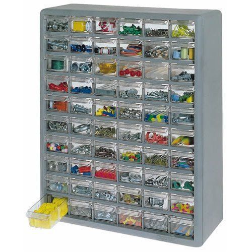 New 60 drawer organizer bin cabinet, work hobby storage bins standing wall mount for sale