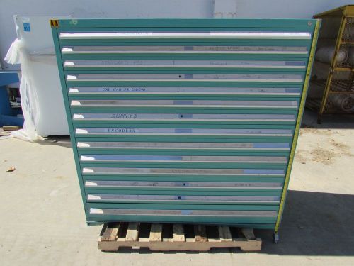 Vidmar 14 drawer extra wide industrial tool storage cabinet  60&#034;x60&#034;x28&#034; *xlnt* for sale