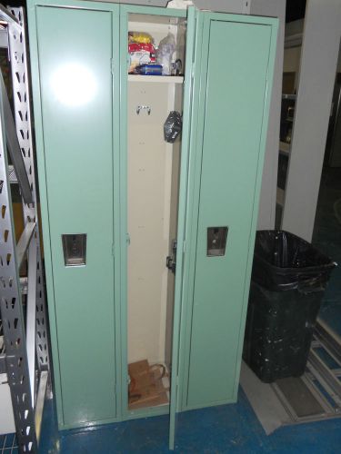 Three used single tier locker 12&#034; x 15&#034; x 72&#034;, assembled, chicago for sale