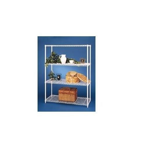 New wire shelving unit 4 shelves 48 x 18  x 63 white for sale