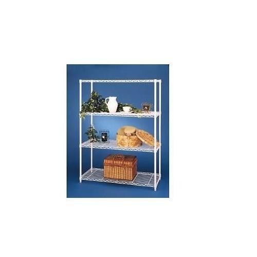 NEW Wire Shelving Unit 4 Shelves 48 x 18  x 63 WHITE