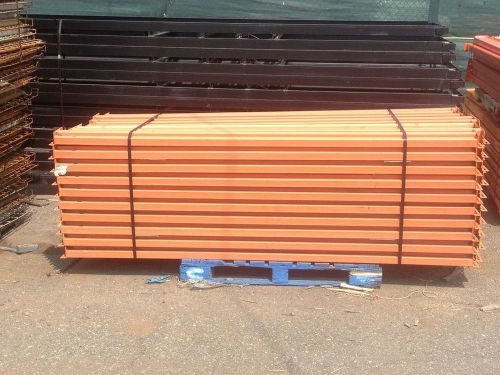 96&#034;x4&#034; orange new style teardrop pallet rack beams: used  in great condition** for sale