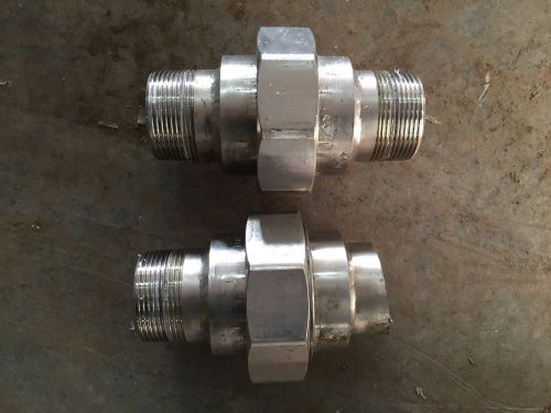 Stainless steel unions 1-1/2&#034;
