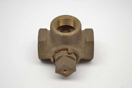 Emco 3 way single 1 in npt bronze body threaded plug valve b408655 for sale