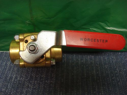 Worcester 1 1/4&#034; (1.25&#034;) 3-piece threaded brass ball valve 4416tse r2cwp000 new for sale