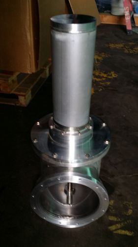 Vacuum research poppet/angle valve aluminum with 10&#034; ansi flange av10asa for sale