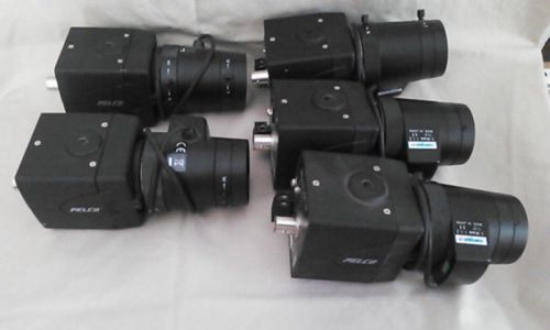 Lot of 5 Used Pelco cctv cameras with 5 - 50 mm auto iris lens