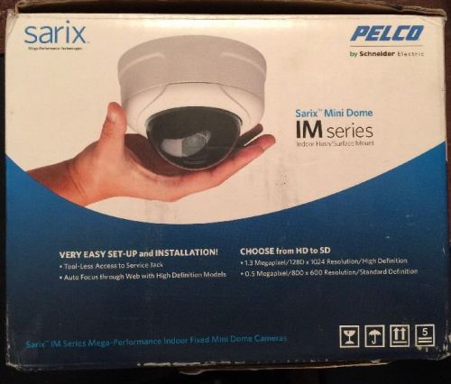 PELCO SARIX CCTV #IM10C10-1 Indoor Fixed Dome Network Camera w/1.3 MP White Trim