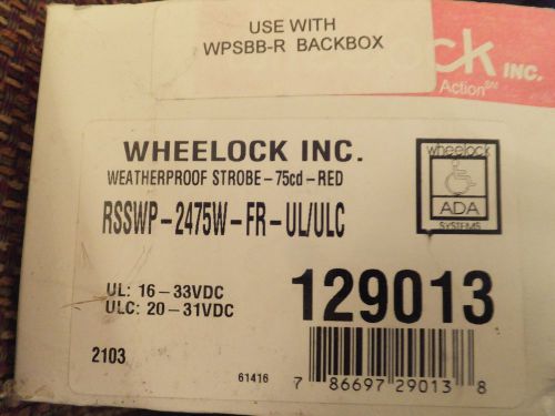 Wheelock weatherproof strobe-75cd-Red RSSWP-2475W-FR-UL/ULC