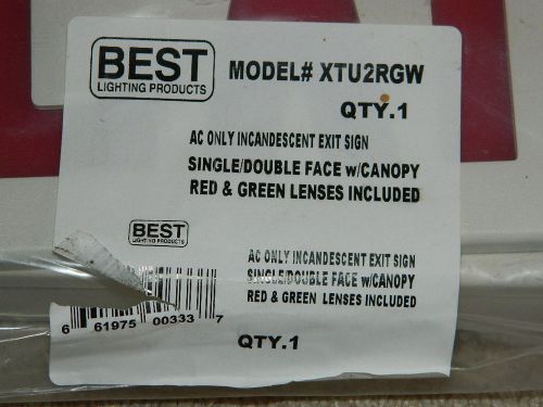 Brand new single/double face exit sign, model xtu2rgw best lighting for sale