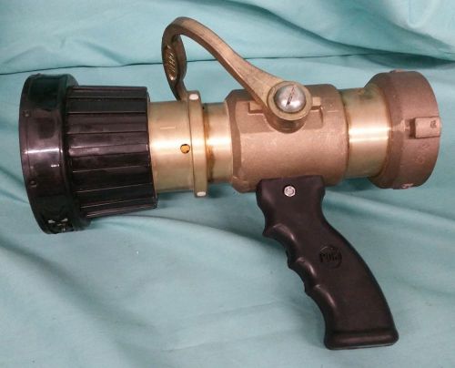 POK 4210 Pokabronze 1000 Brass Fire Hose Nozzle- 2.5&#034; Inlet, 250 GPM Pistol Grip