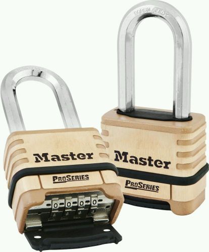 4 master lock 1175lhss resettable pro combination padlocks with 2 1/16&#034; shackle for sale