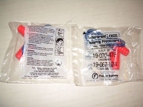 fisherbrand excel hearing protectors 19-070-476 corded ear plugs x25