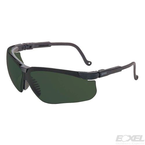 Uvex #S3208 Genesis Safety Glasses, Black, Green Shade 5.0 Lens, Infra-Dura