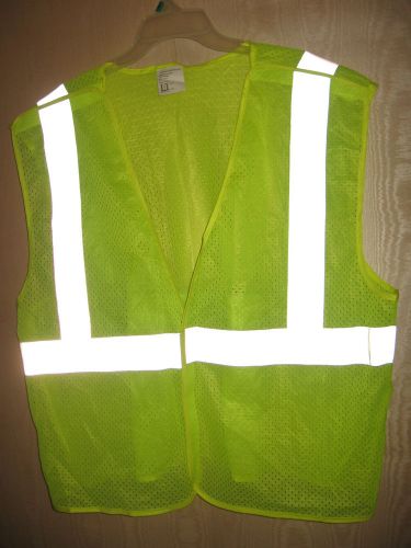 Sz XL Yellow-Lime Safety Vest w/ Reflective tapes SV-107 Northstar Distribution