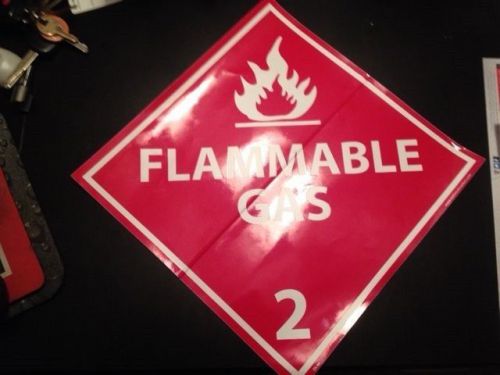 Sign,Reads Flammable Gas, Red with White letters, 10.75 x 10.75