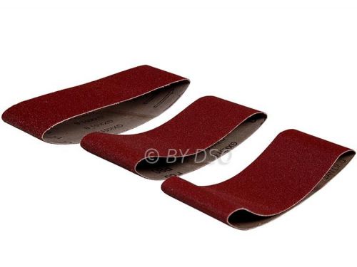 Trade quality 3 pack 60 x 400mm 60 grit 80 grit and 100 grit sanding belts ab093 for sale
