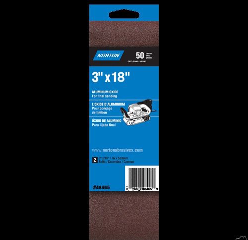 13 Packs Norton 3&#034; x 18&#034; Sanding Belts 50 Grit Coarse Aluminum Oxide Belt Sander