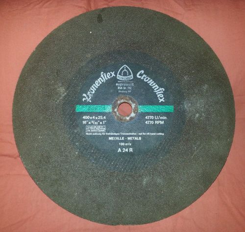 16&#034;x5/32&#034;x1&#034; klingspor 4770 rpm metal cut off wheel disc blade made west germany for sale