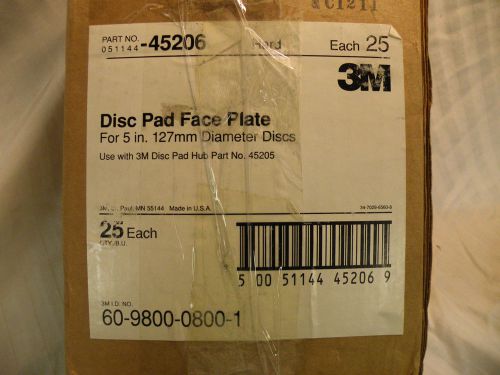 3M  DISC PAD FACE PLATE,  5&#034;,   PART # 051144-45206---HARD