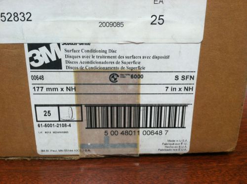 3M Scotch-Brite Surface Conditioning Disc - 7 in x NH S SFN - 25 QTY - NEW!