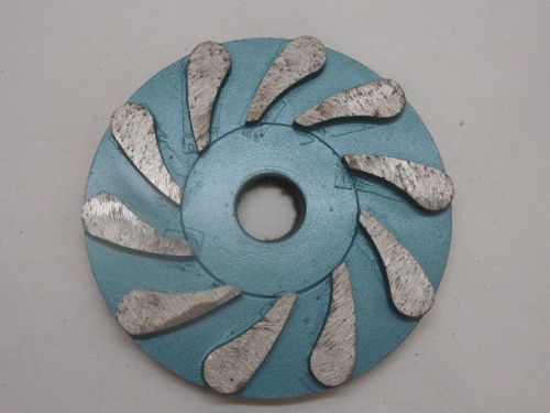 5&#034; 10seg # 30 stone concrete diamond grinding wheel 24 mm hole soft mount velcro