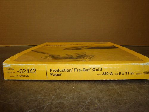 100- 3M Production Fre-Cut Gold 9 X 11 Sanding Sheets 280-A grit for Woodworking