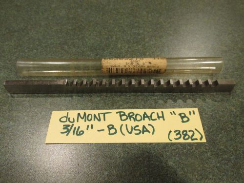 duMONT Keyway Broach, 3/16-B - VERY GOOD CONDITION, LIGHTLY USED (382)