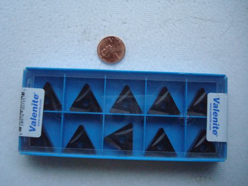 10 pcs new valenite tpet-332-pder .grade v1n carbide inserts. for sale